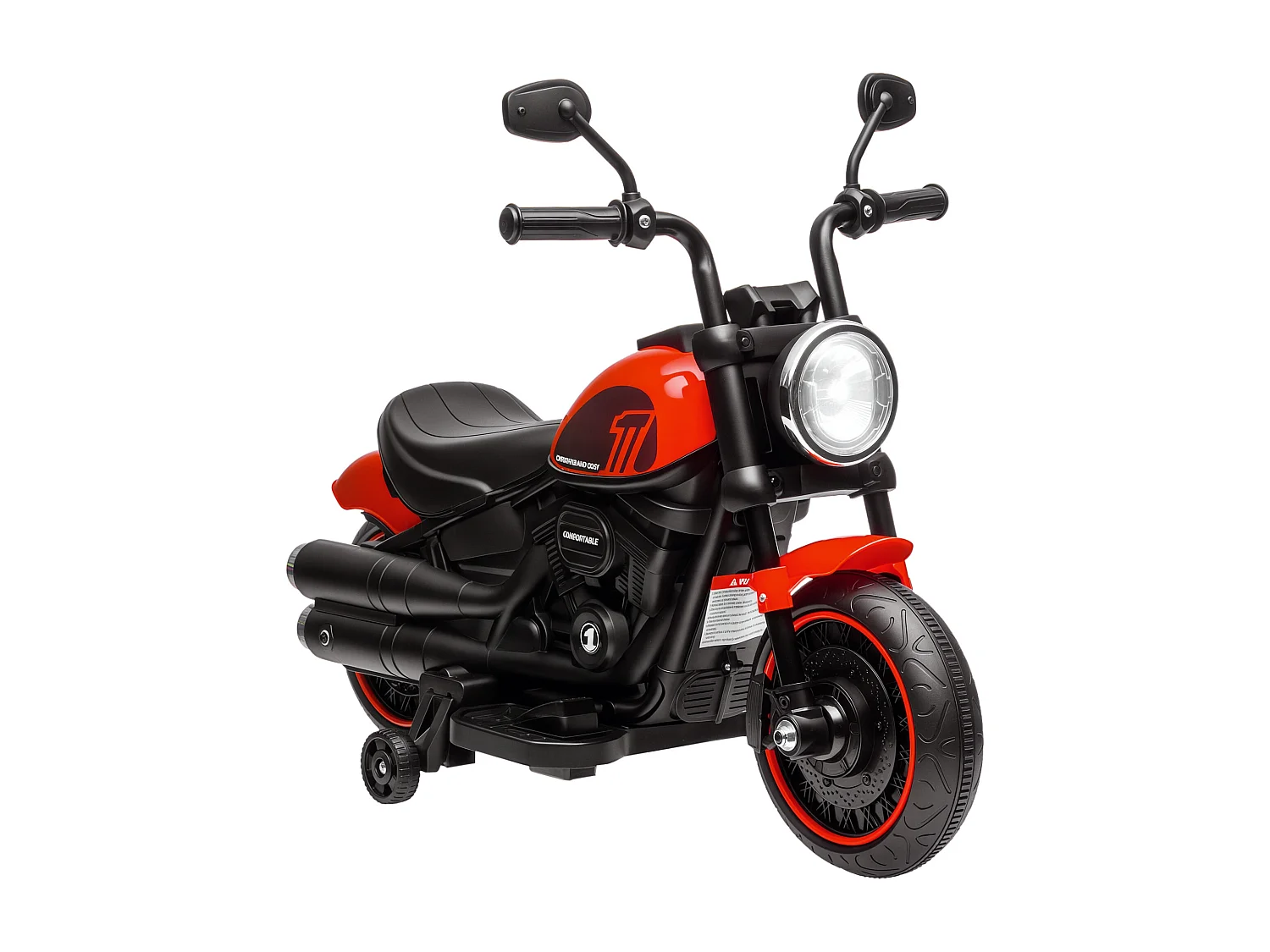 Moto elettrica per bambini 18-36 mesi con rotelle rosso
