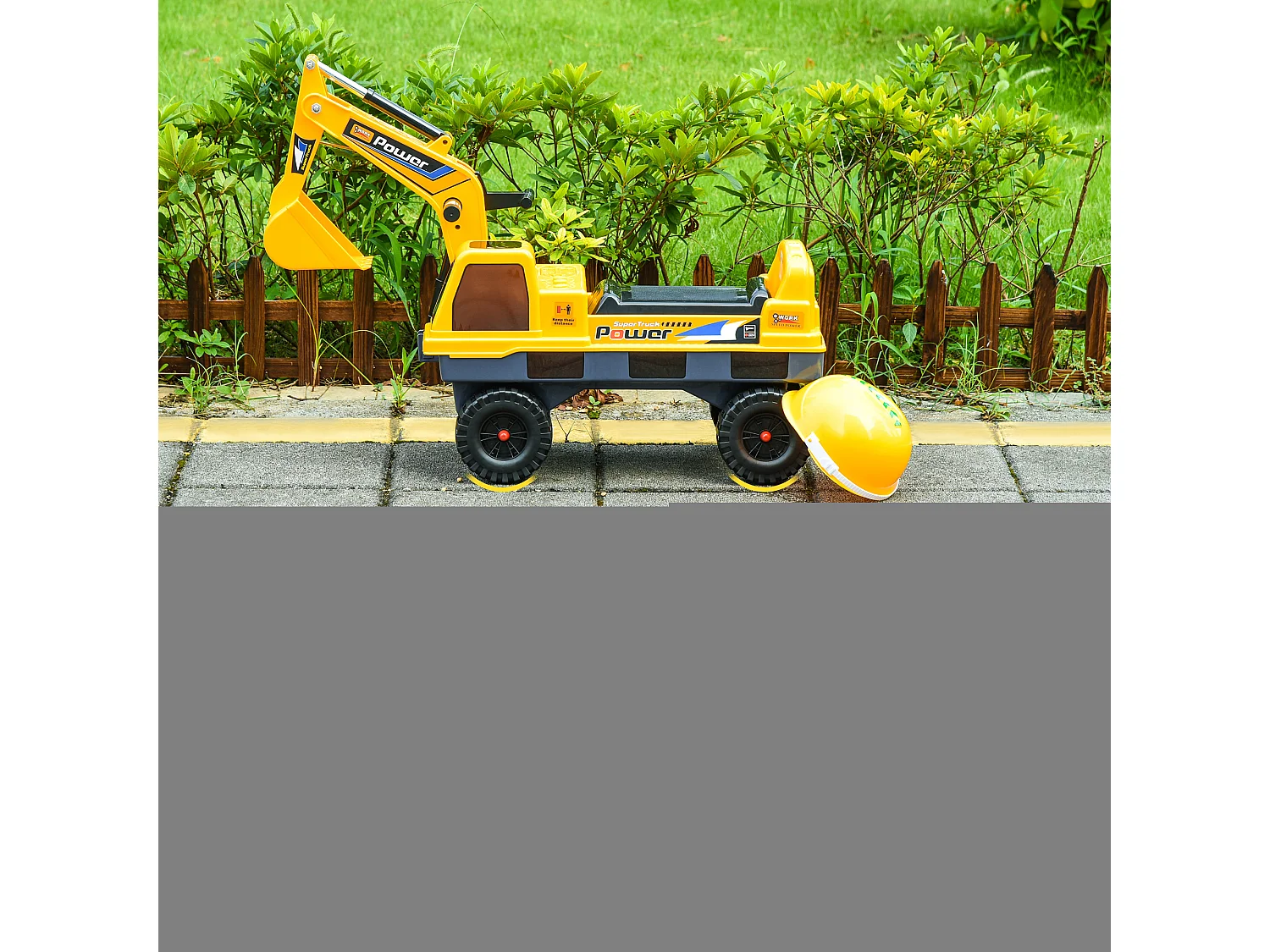 Ruspa giocattolo 2 in 1 con benna escavatore e a mordente