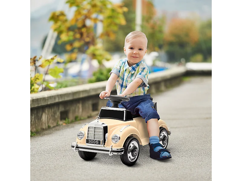 Macchina elettrica per bambini 18-48 mesi mercedes-benz beige