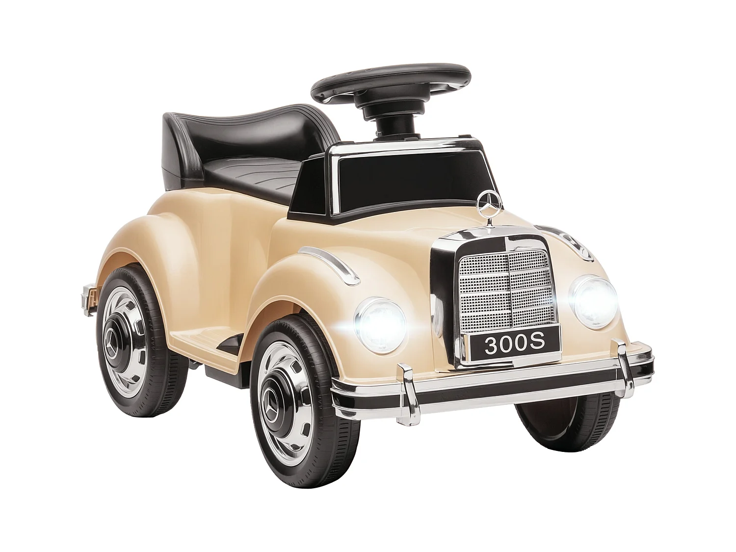 Macchina elettrica per bambini 18-48 mesi mercedes-benz beige