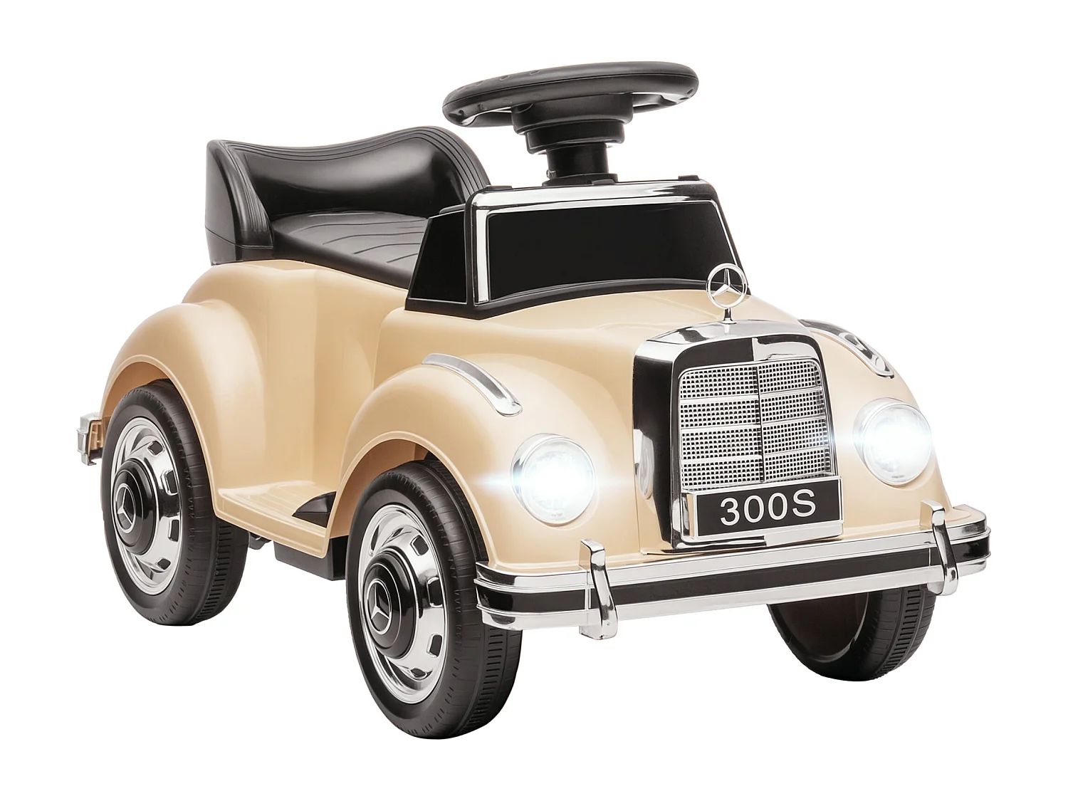 Macchina elettrica per bambini 18-48 mesi mercedes-benz beige