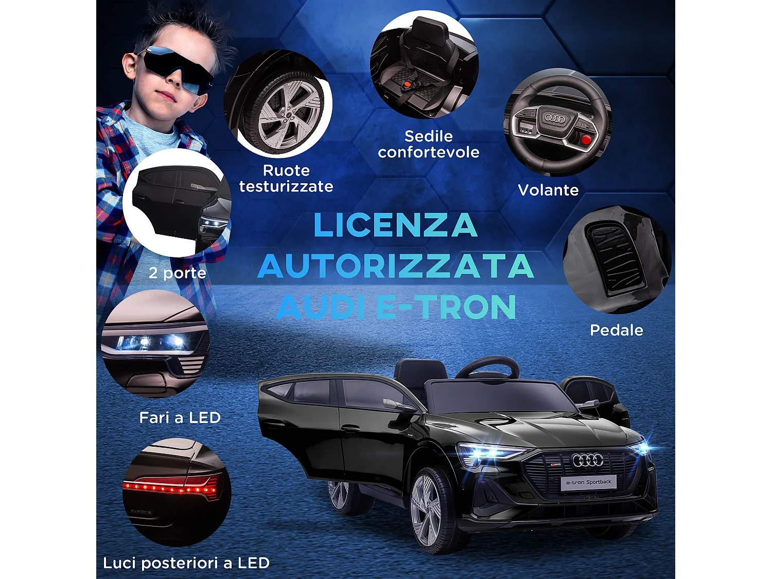 Macchina per bambini 3-5 anni 12v telecomando velocità 3-8km/h