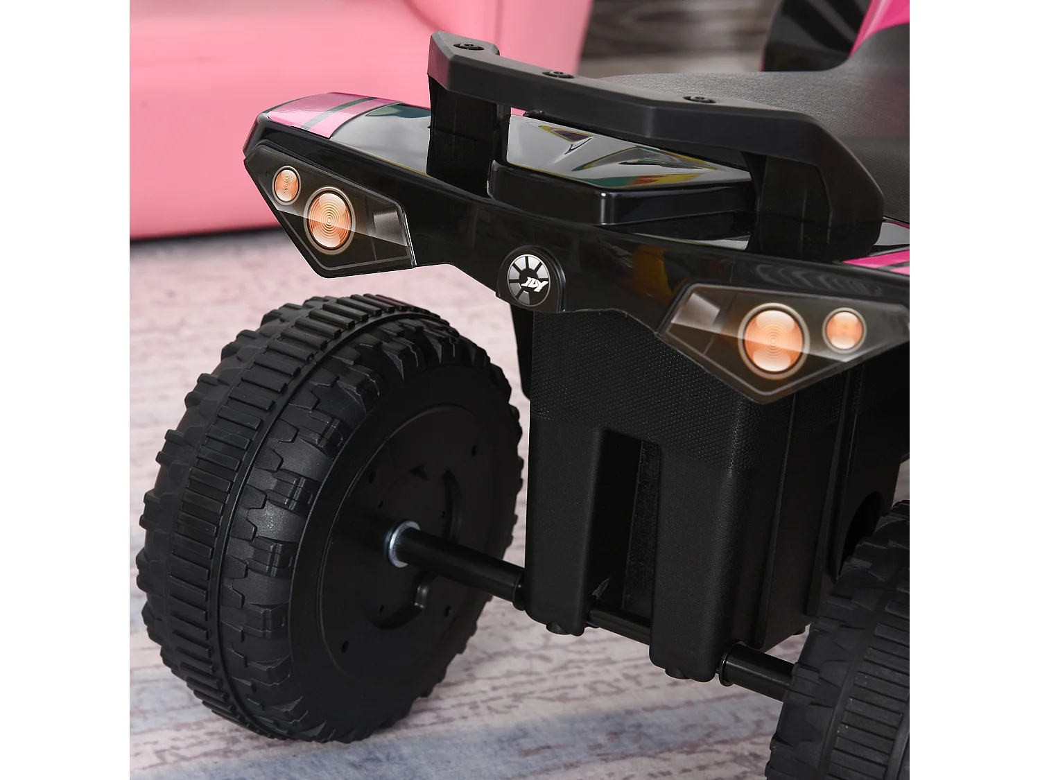Quad per bambini cavalcabile con luci e suoni rosa