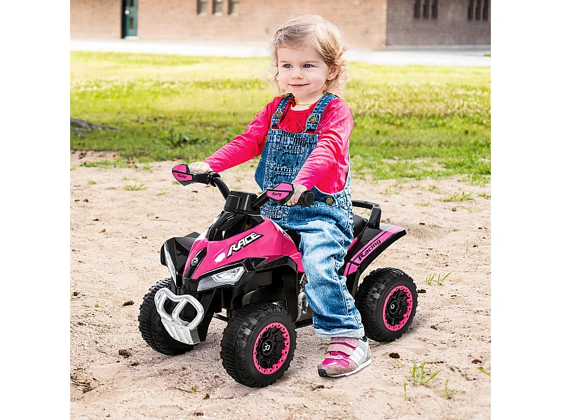 Quad per bambini cavalcabile con luci e suoni rosa