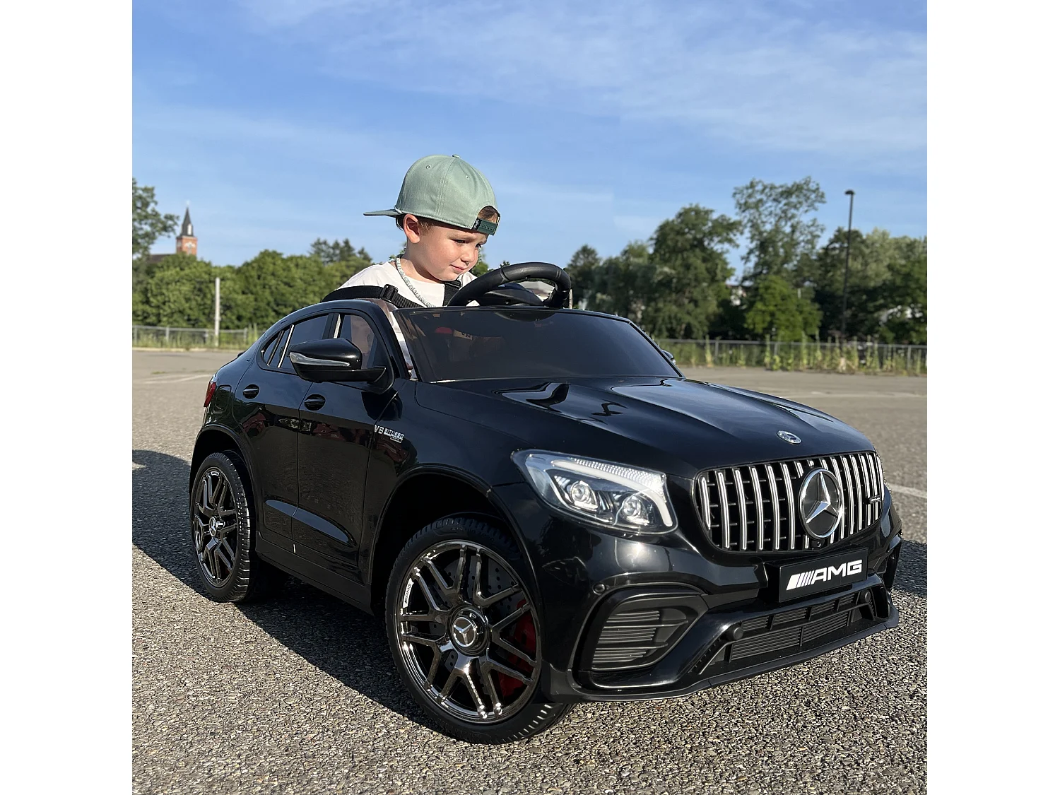 Macchina per bambini 3-5 anni mercedes con telecomando nera