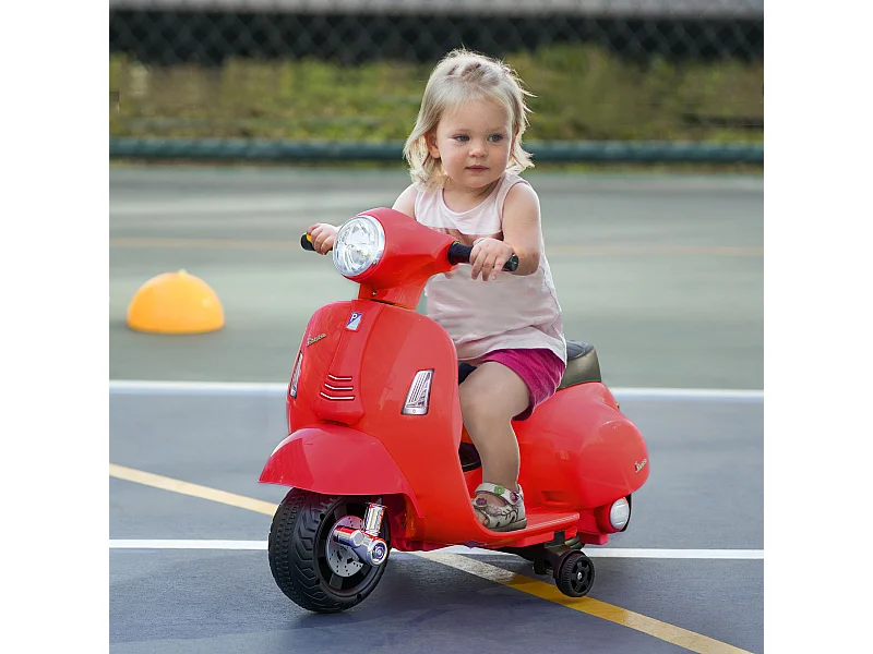 Moto per bambini vespa batteria 6v fari e clacson 18-36 mesi