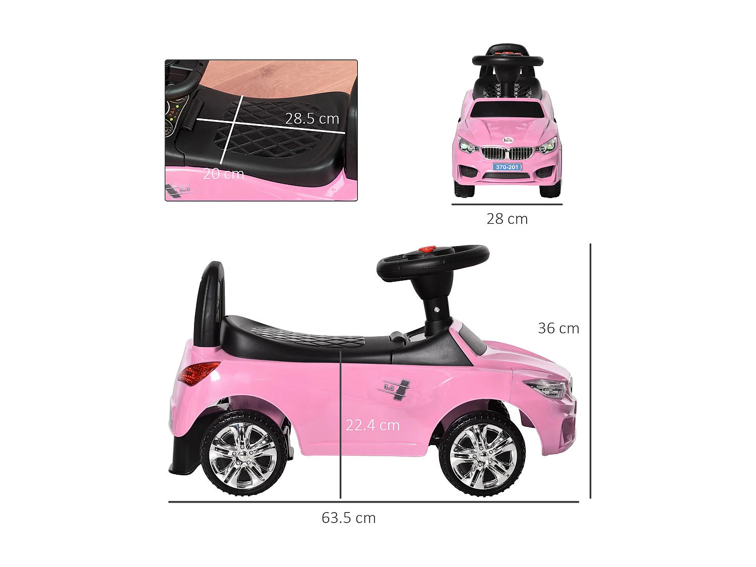 Macchinina per bambini cavalcabile volante musiche e luci