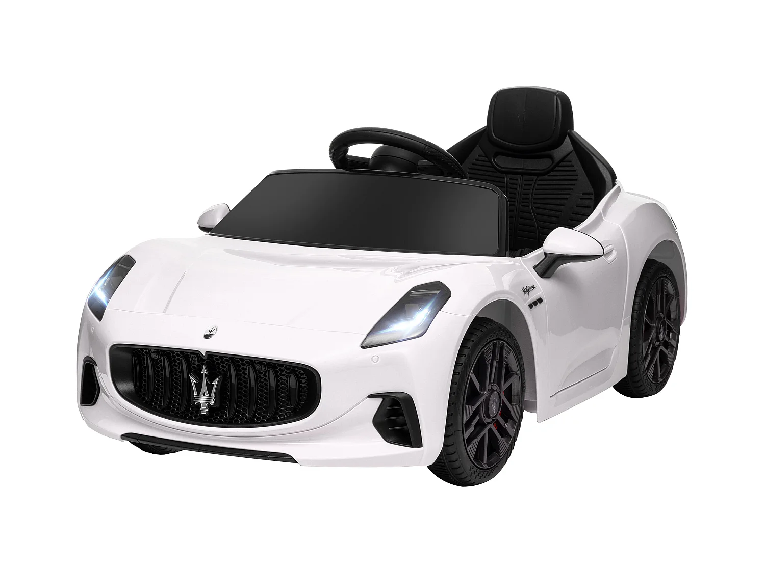 Auto per bambini elettrica maserati con telecomando bianco