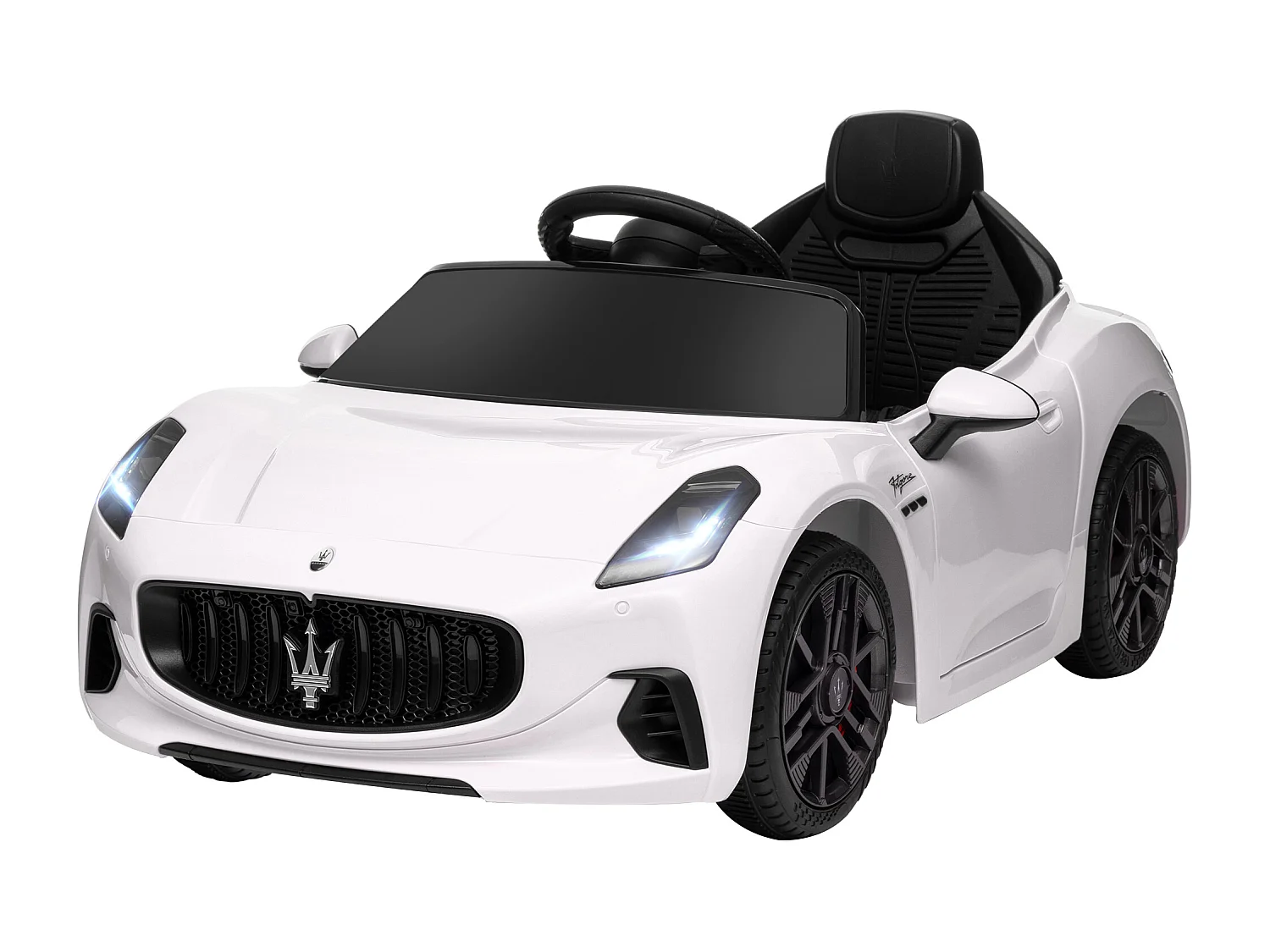 Auto per bambini elettrica maserati con telecomando bianco