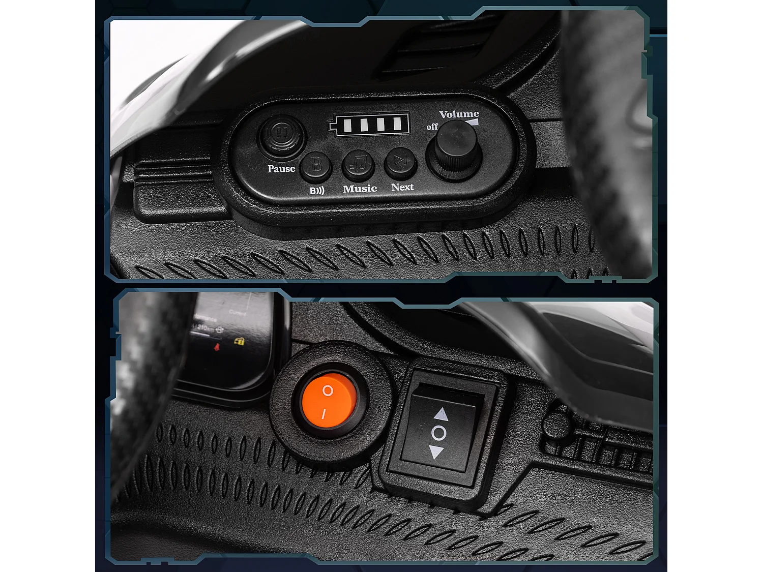 Auto per bambini elettrica maserati con telecomando bianco