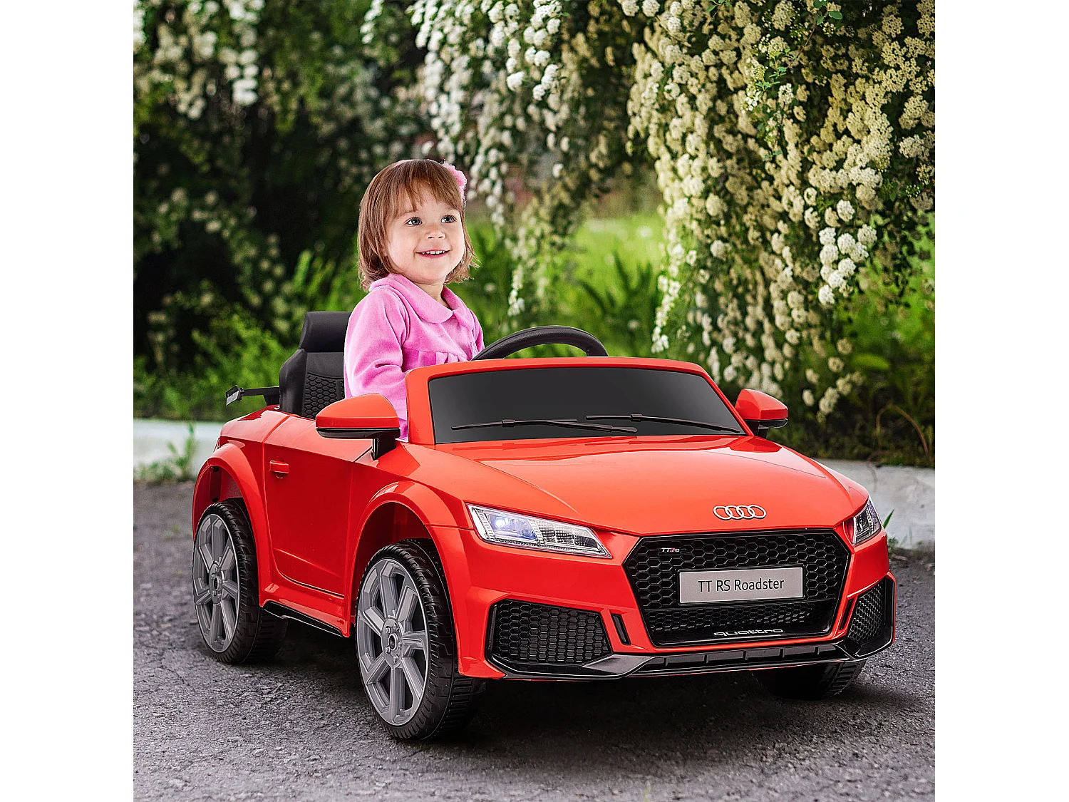 Macchina elettrica per bambini audi tt con telecomando rosso