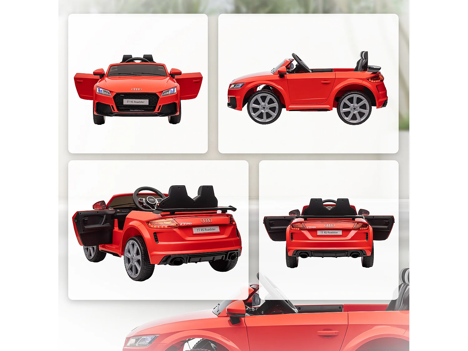 Macchina elettrica per bambini audi tt con telecomando rosso