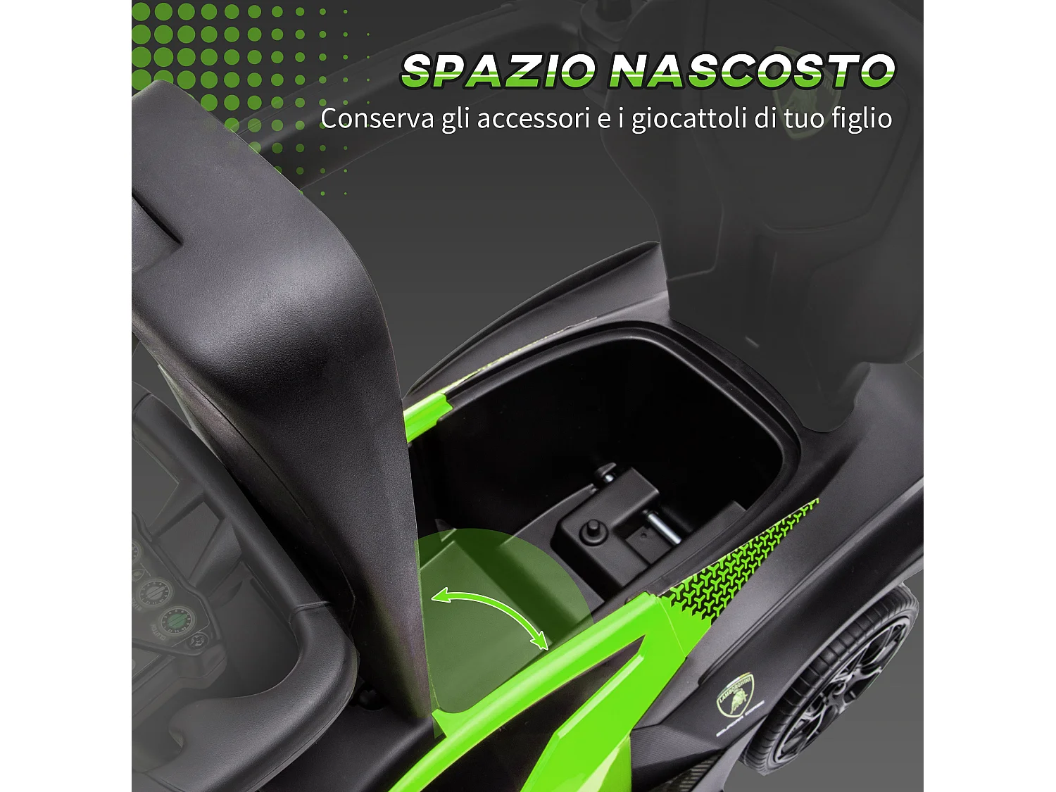 Macchina per bambini a spinta 2 in 1 maniglione e barriera