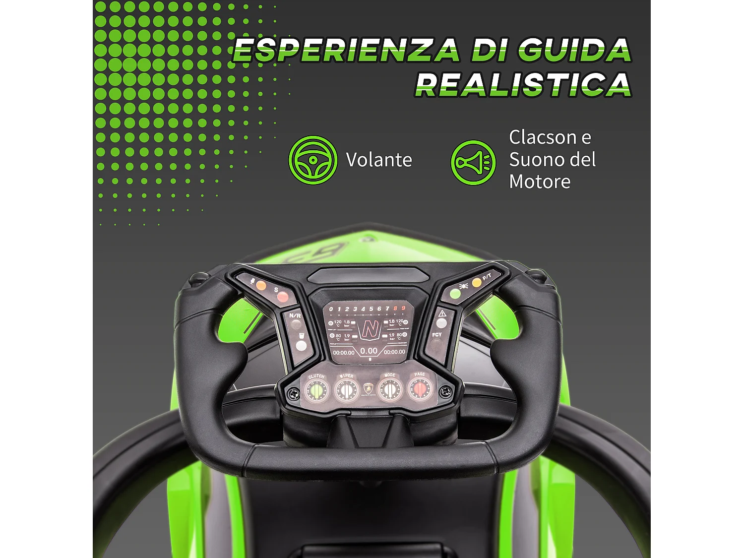 Macchina per bambini a spinta 2 in 1 maniglione e barriera