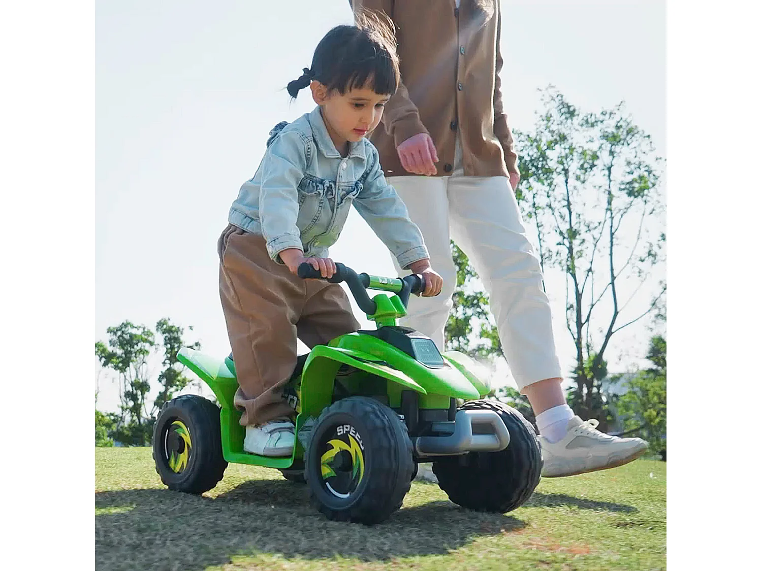 Quad elettrico per bambini 18-36 mesi a 6v verde