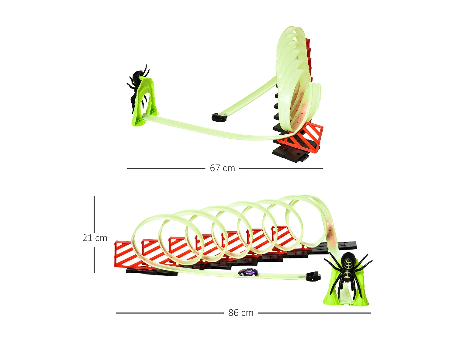 Pista macchinine per bambini 3-6 anni con effetti luminosi