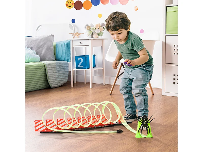 Pista macchinine per bambini 3-6 anni con effetti luminosi