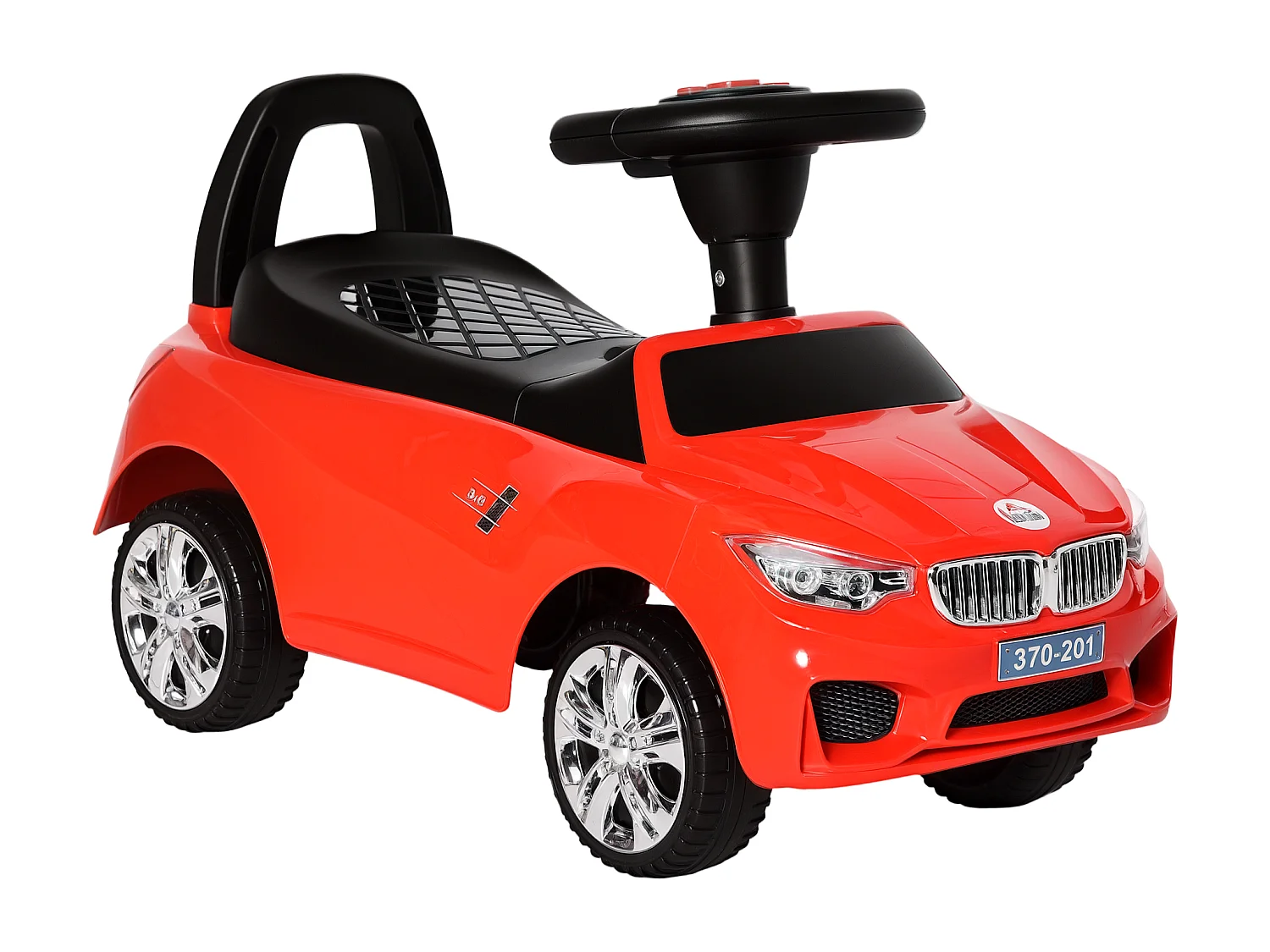 Macchina cavalcabile per bambini 18-36 mesi con volante e fari rosso