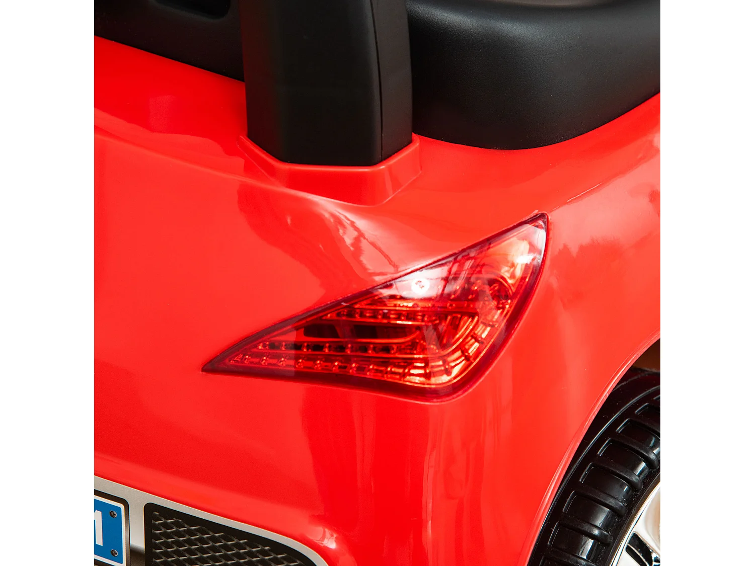 Macchina cavalcabile per bambini 18-36 mesi con volante e fari rosso