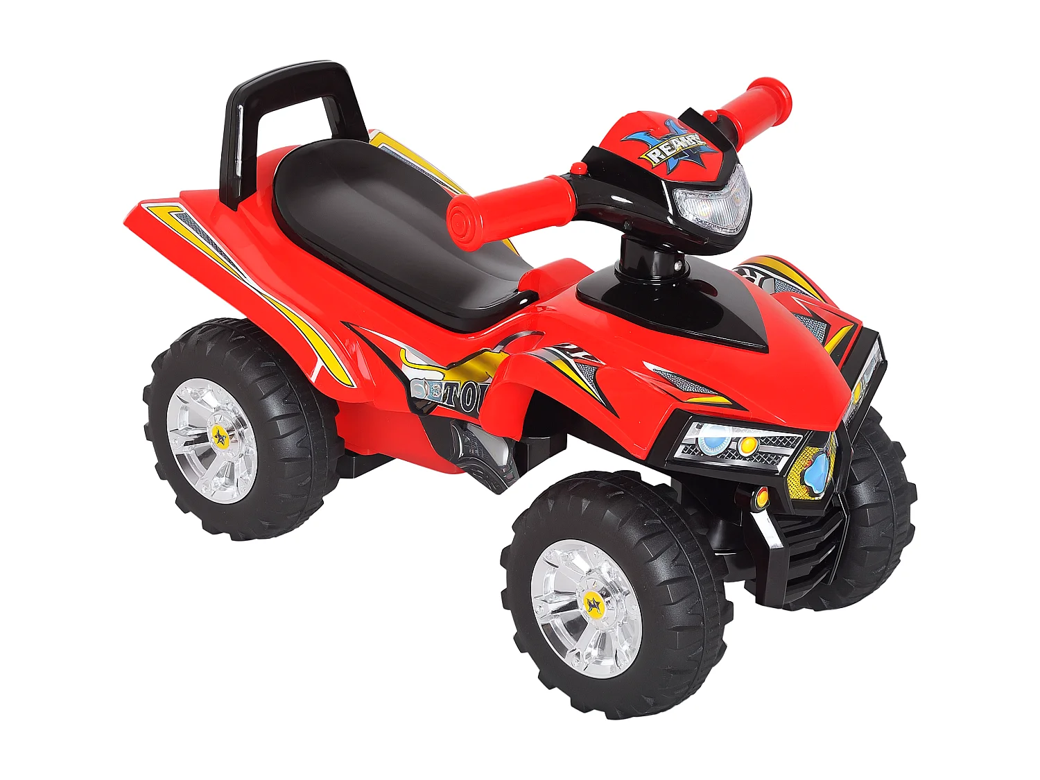 Quad per bambini con clacson musica e luci rosso