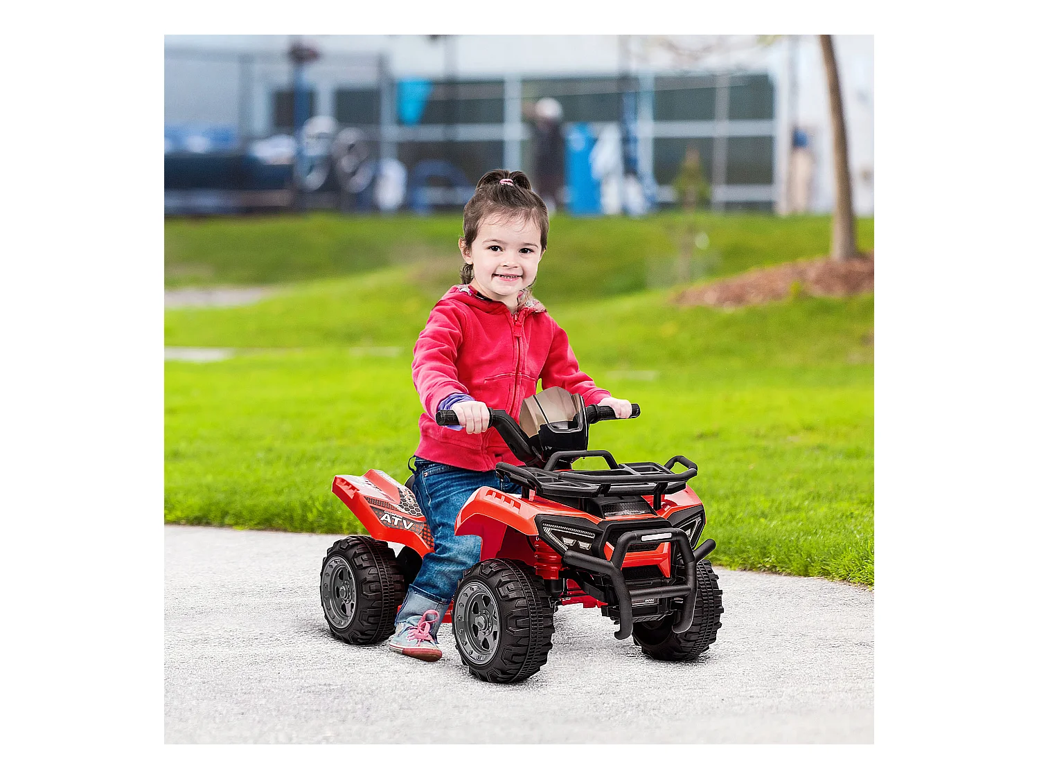 Quad elettrico per bambini batteria 6v fari funzionanti pedale