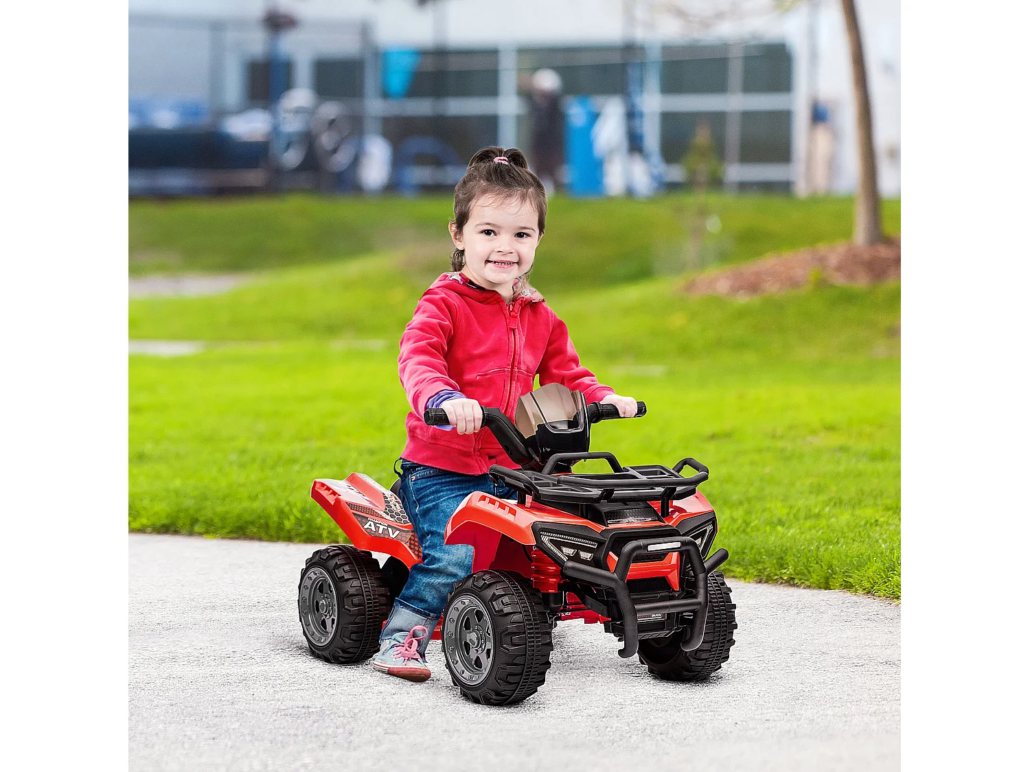 Quad elettrico per bambini batteria 6v fari funzionanti pedale