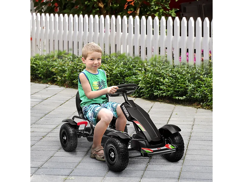 Go vart a pedali per bambini 5-12 anni in plastica e metallo nero