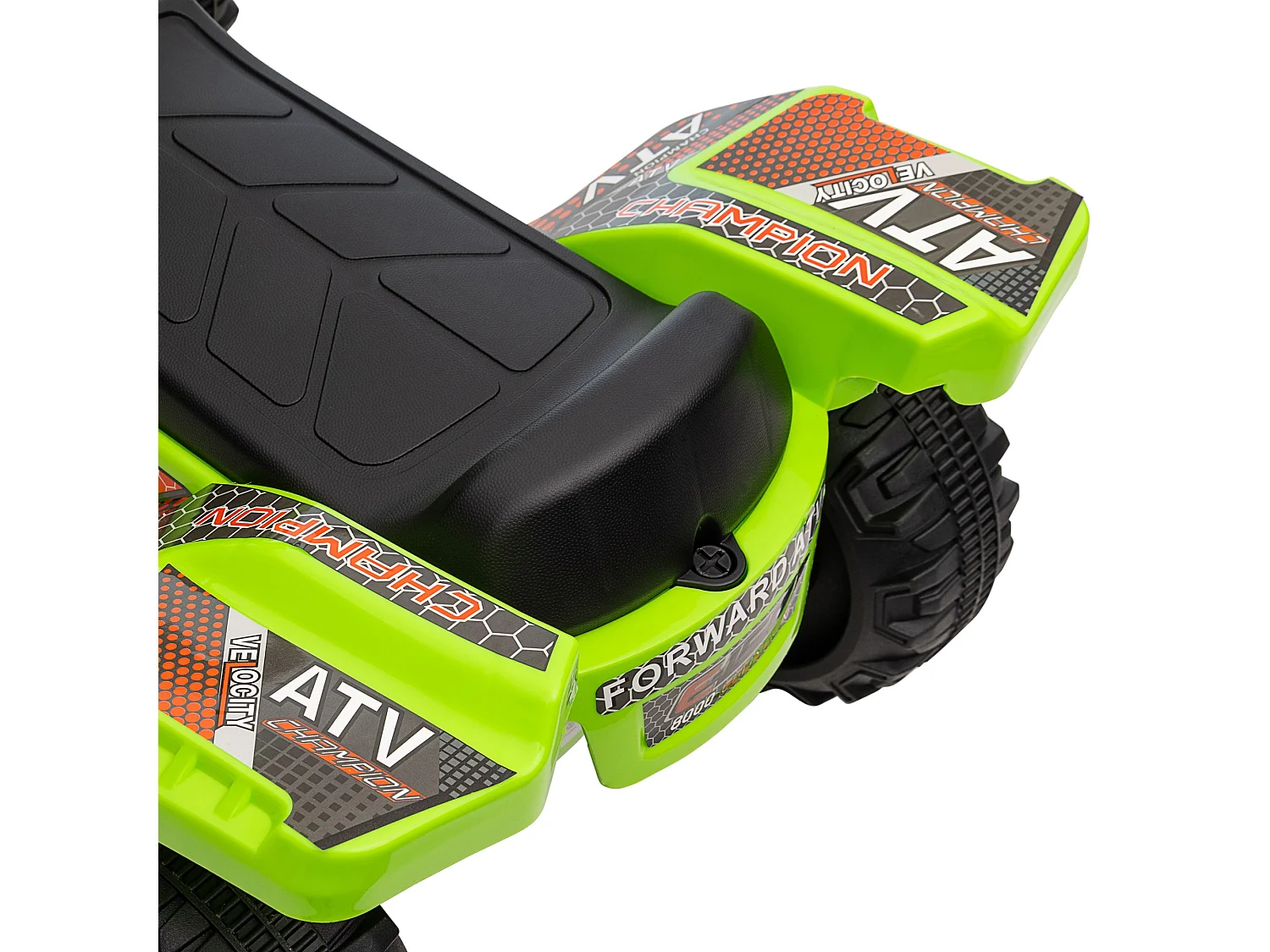 Quad elettrico per bambini 18-36 mesi con batteria 6v e fari verde