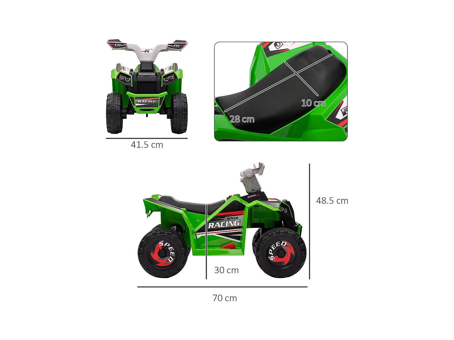 Quad per bambini 18-36 mesi in pp e metallo velocità 2.5 km/h