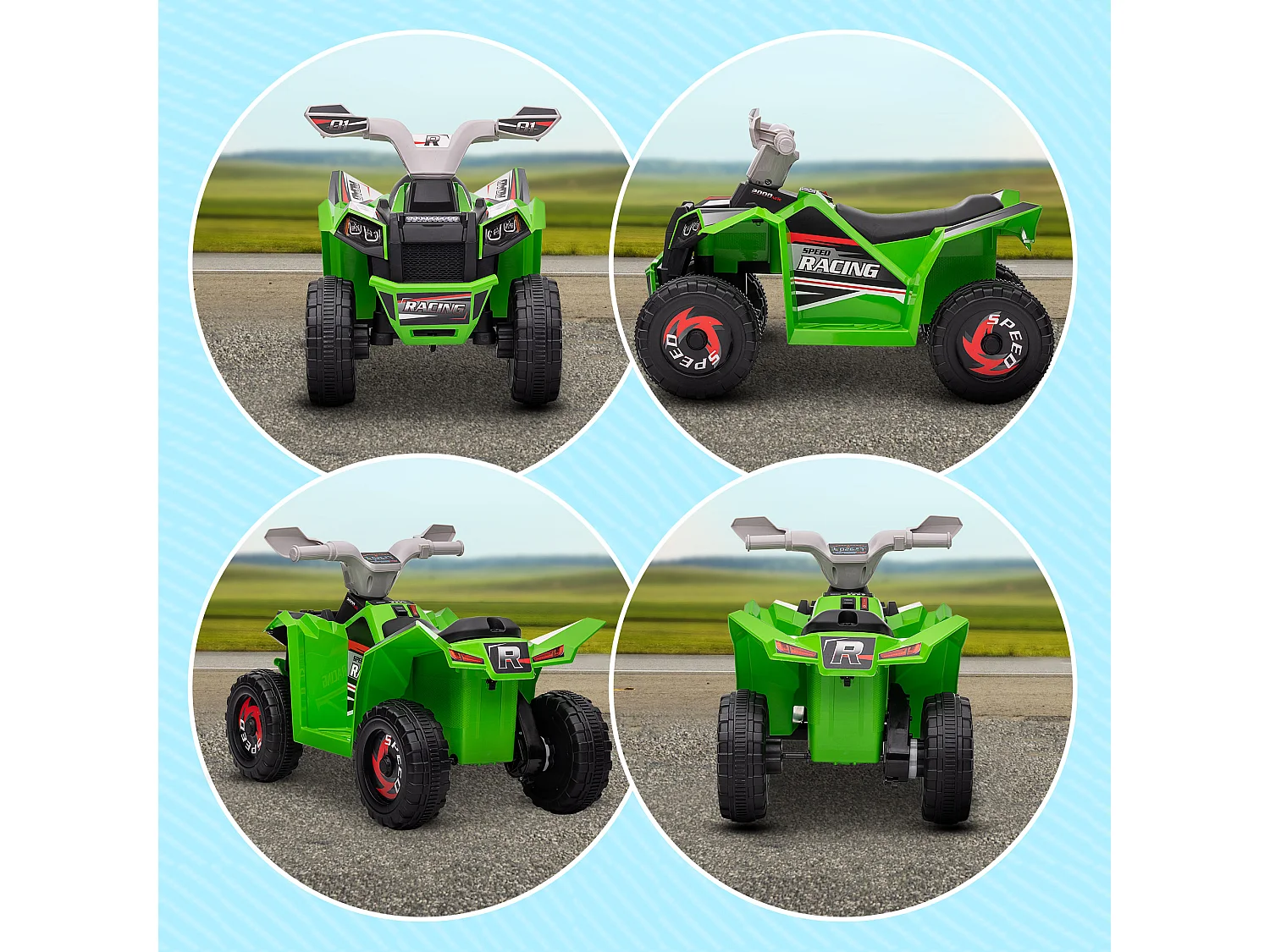 Quad per bambini 18-36 mesi in pp e metallo velocità 2.5 km/h