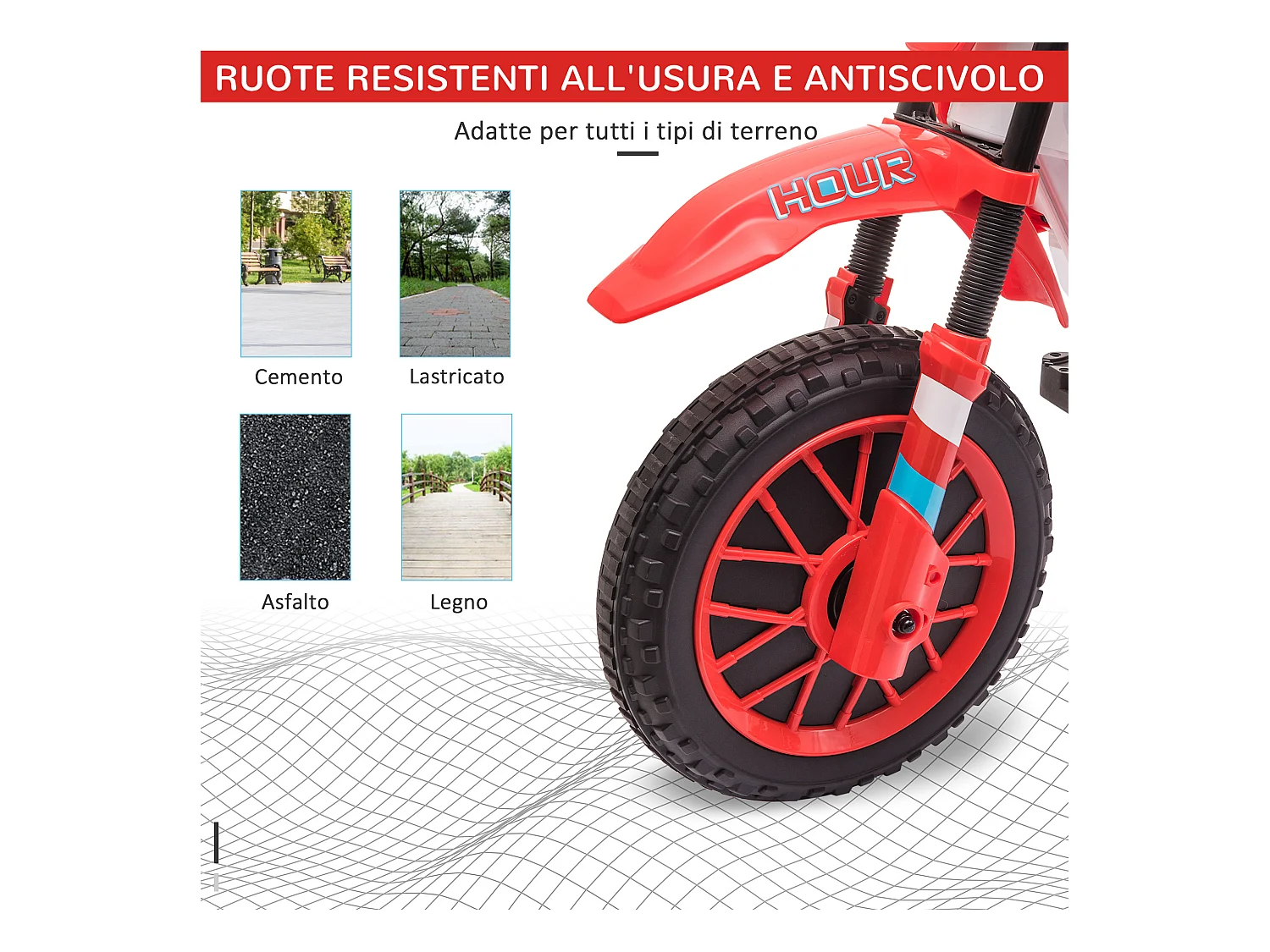 Moto elettrica per bambini batteria 12v ricaricabile rotelline
