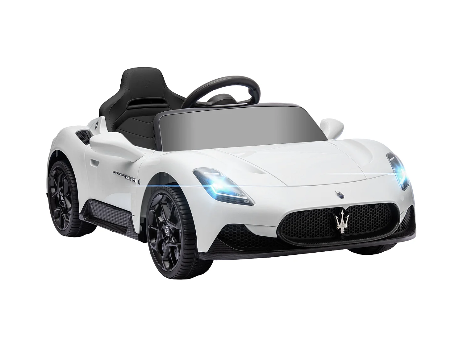 Macchina per bambini maserati mc20 con telecomando e fari bianco