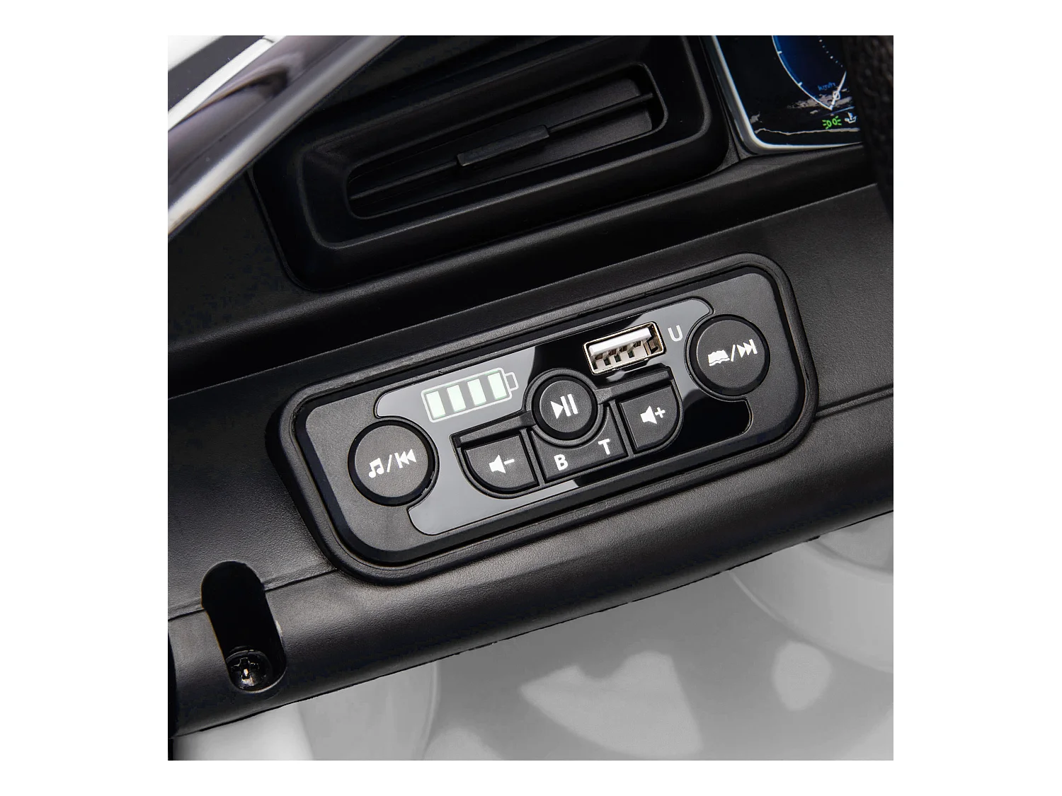 Macchina per bambini maserati mc20 con telecomando e fari bianco