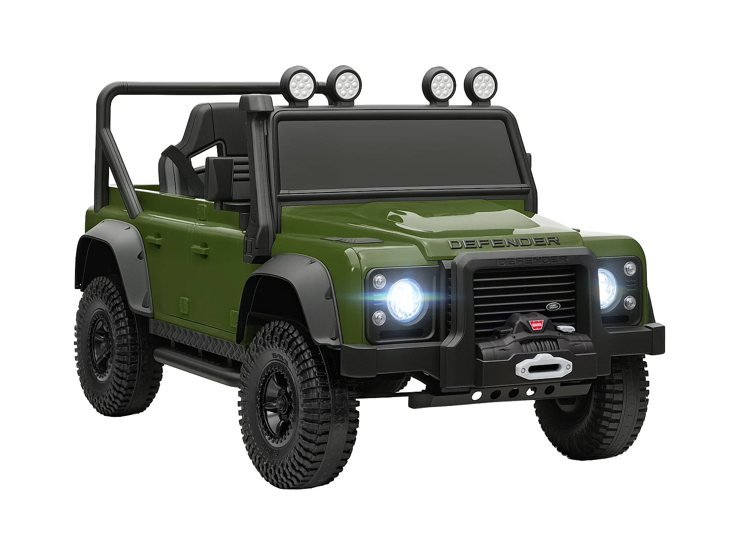 Macchina elettrica bambini 3-5 anni land rover con telecomando verde