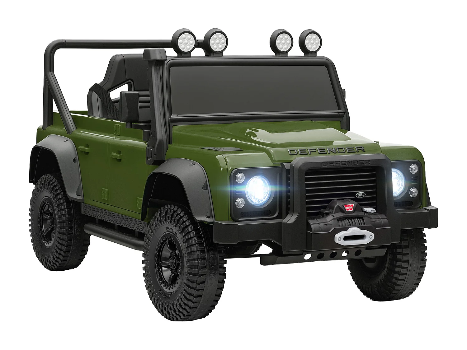 Macchina elettrica bambini 3-5 anni land rover con telecomando verde