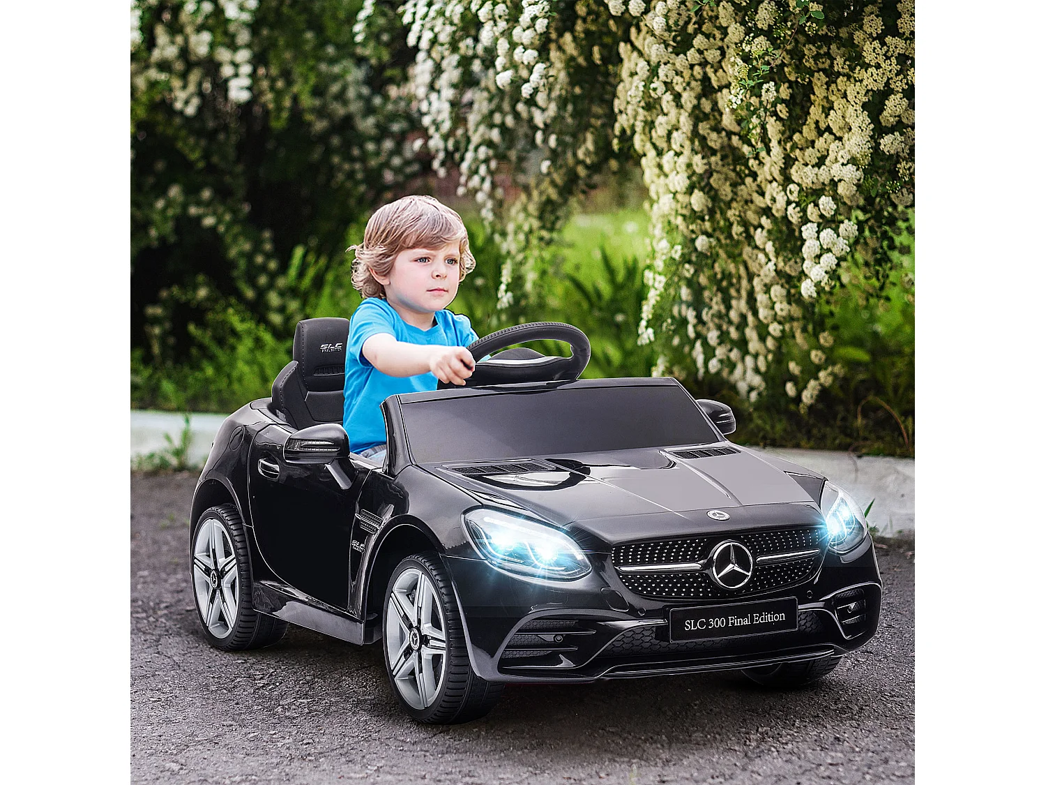 Macchina elettrica per bambini mercedes slc 300 con telecomando nero