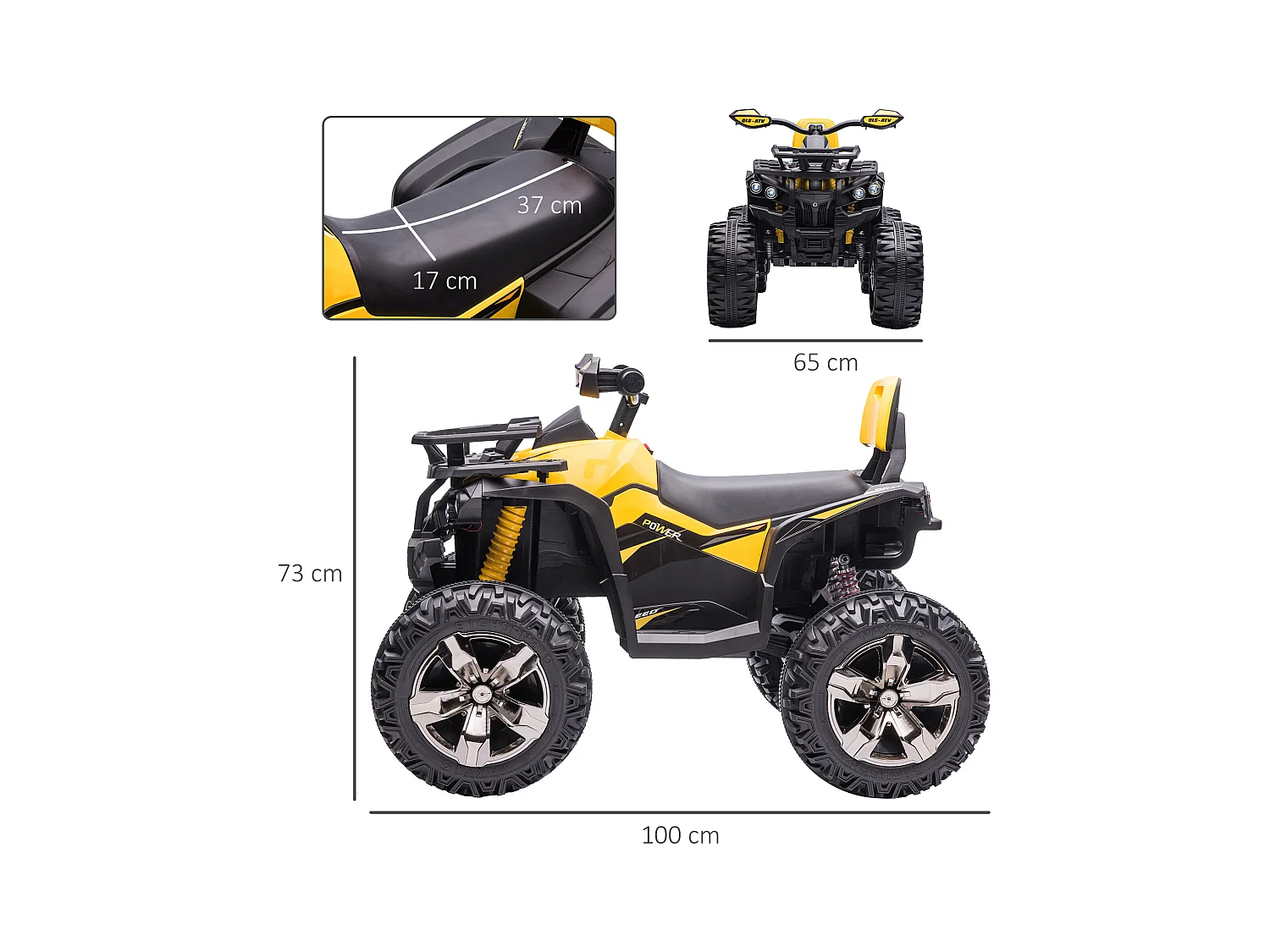 Quad elettrico per bambini 3-5 anni e batteria ricaricabile 12v
