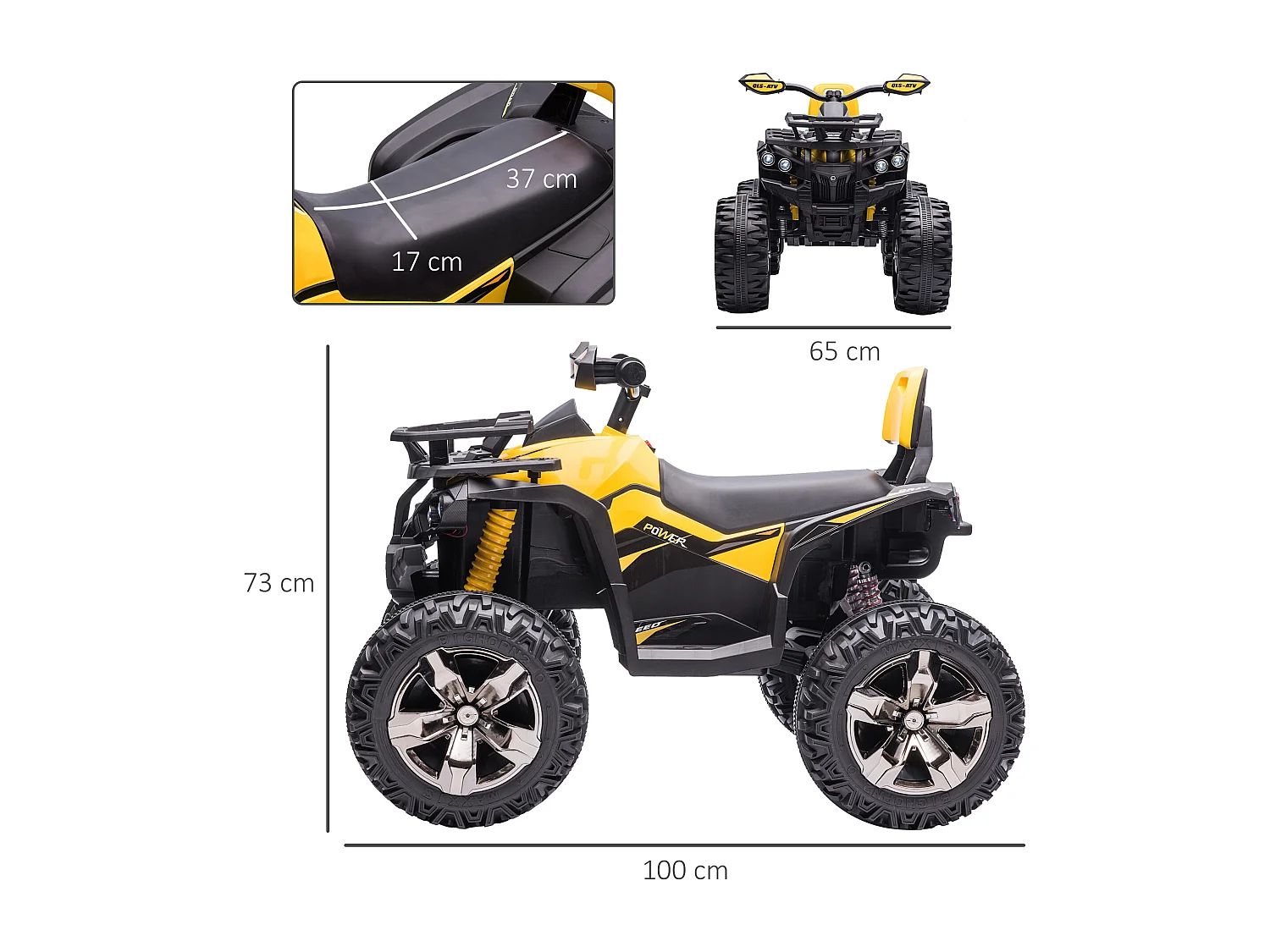 Quad elettrico per bambini 3-5 anni e batteria ricaricabile 12v