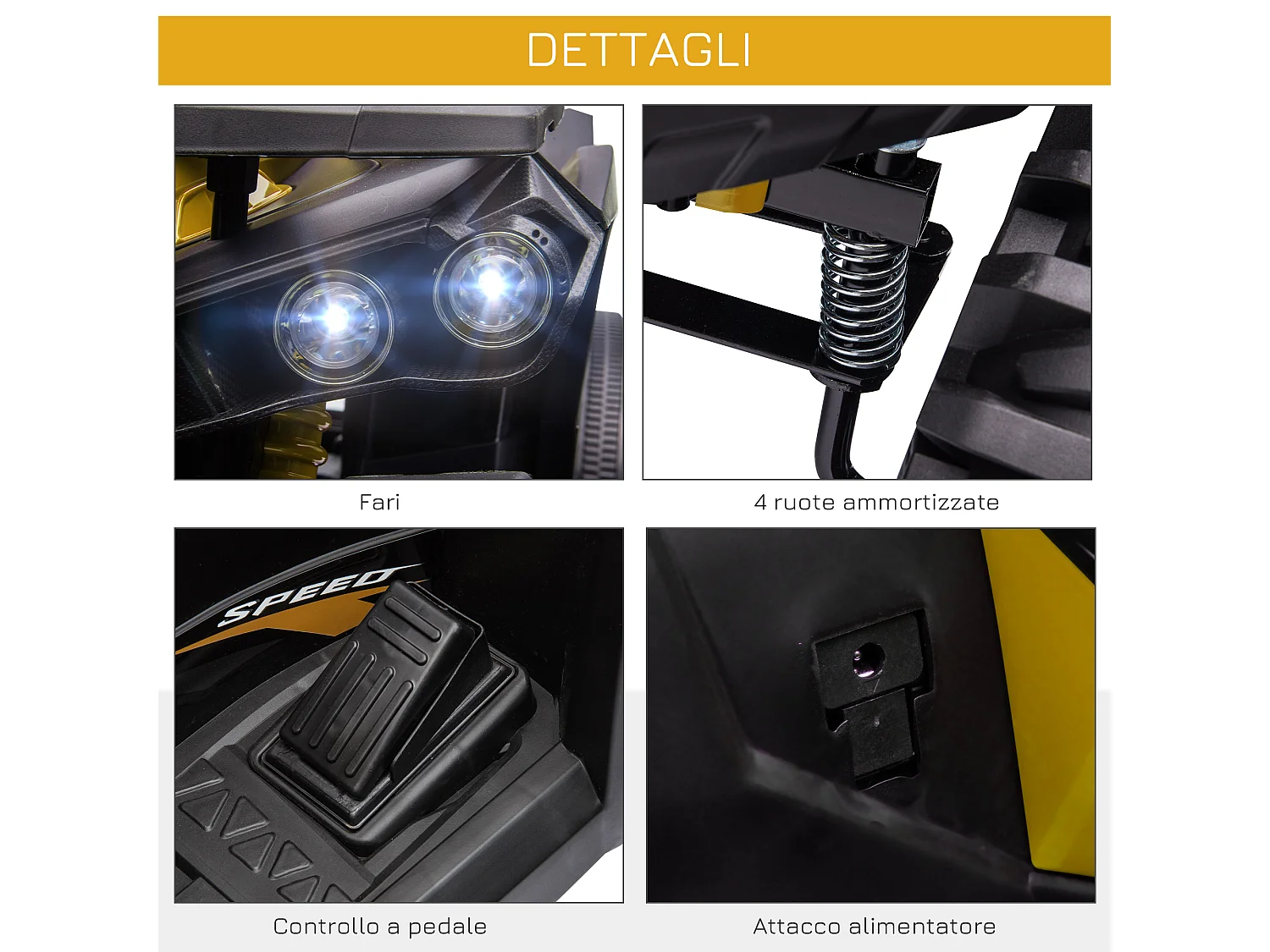 Quad elettrico per bambini 3-5 anni e batteria ricaricabile 12v