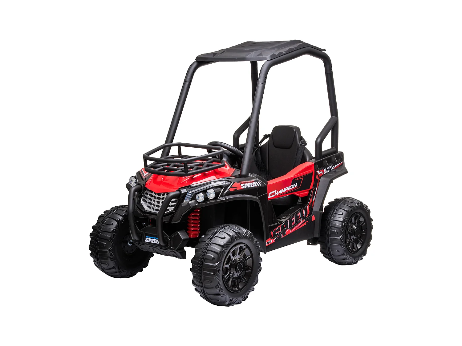 Auto elettrica per bambini con e telecomando 118x76x104 cm rossa nera