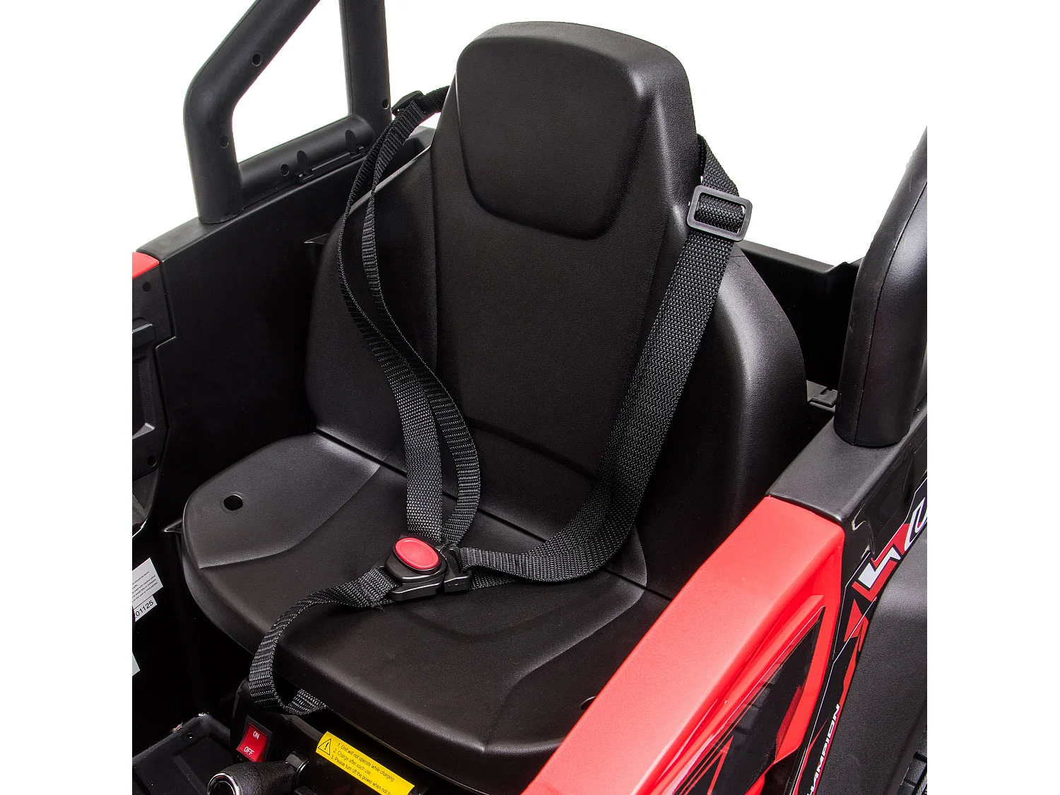 Auto elettrica per bambini con e telecomando 118x76x104 cm rossa nera