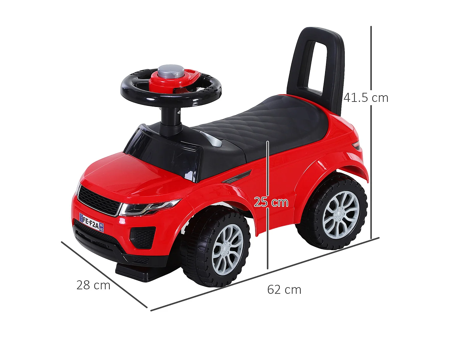 Macchina cavalcabile giocattolo per bambini 12-36 mesi rossa