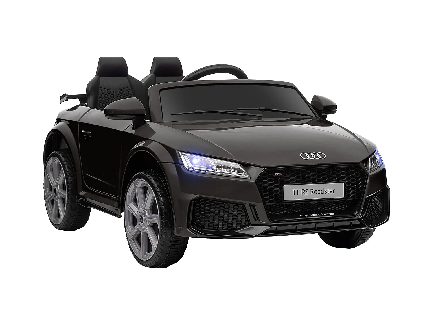 Macchina elettrica per bambini audi tt con telecomando e luci nero