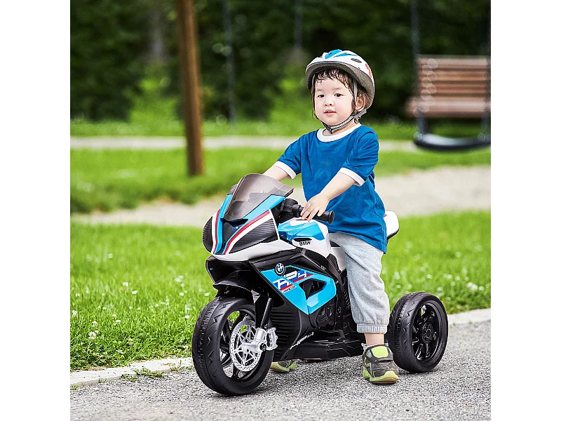 Moto per bambini 18-60 mesi con fari musica e pedali blu