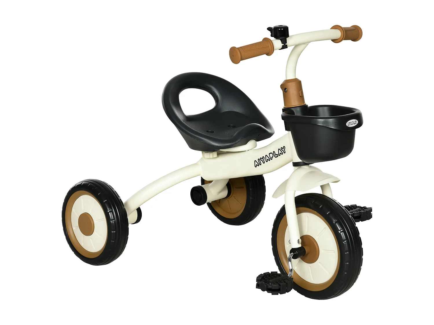 Triciclo per bimbi 2-5 anni regolabile con campanello bianco