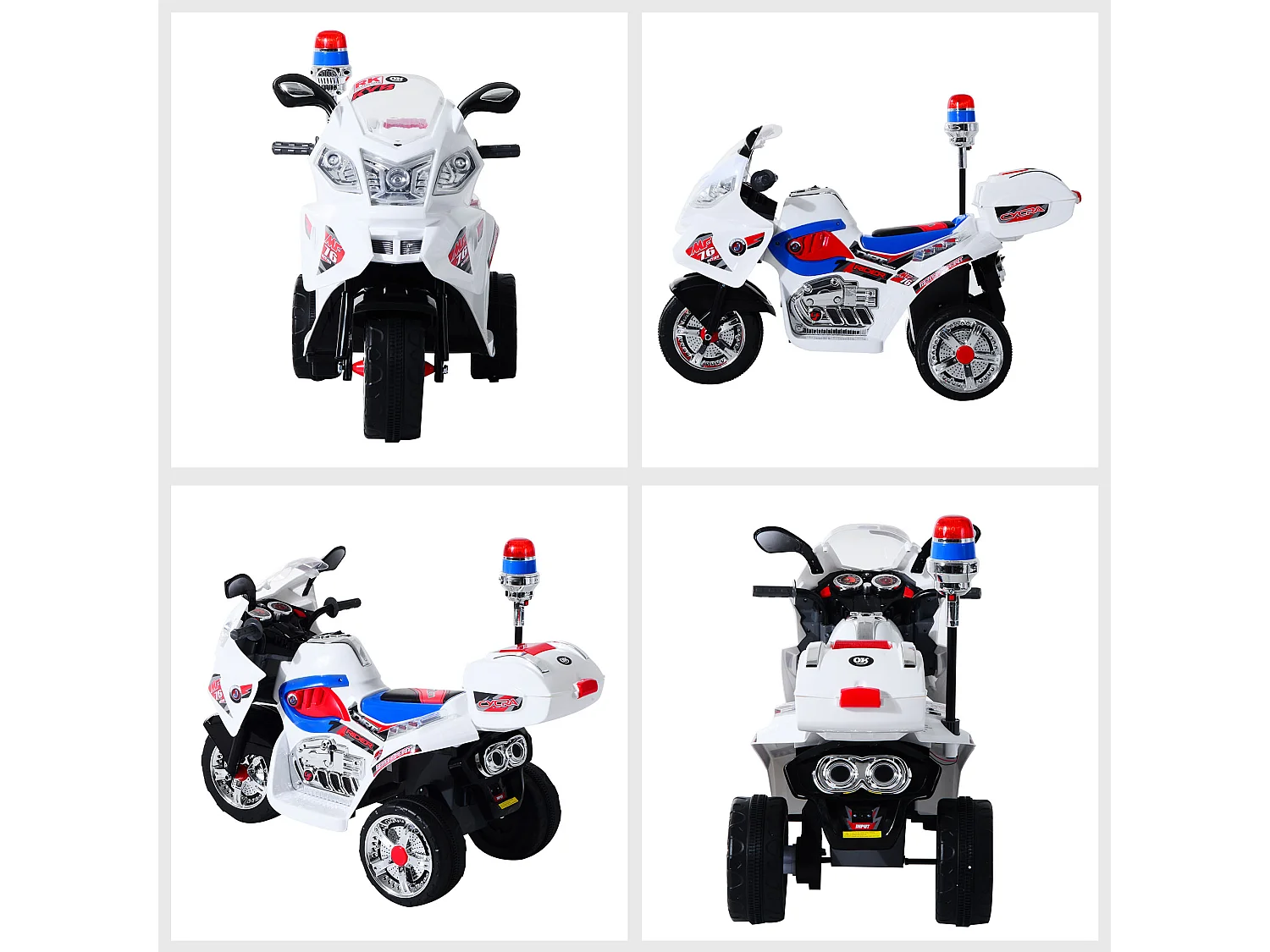 Moto elettrica per bambini 3-5 anni con 3 ruote luci e musica