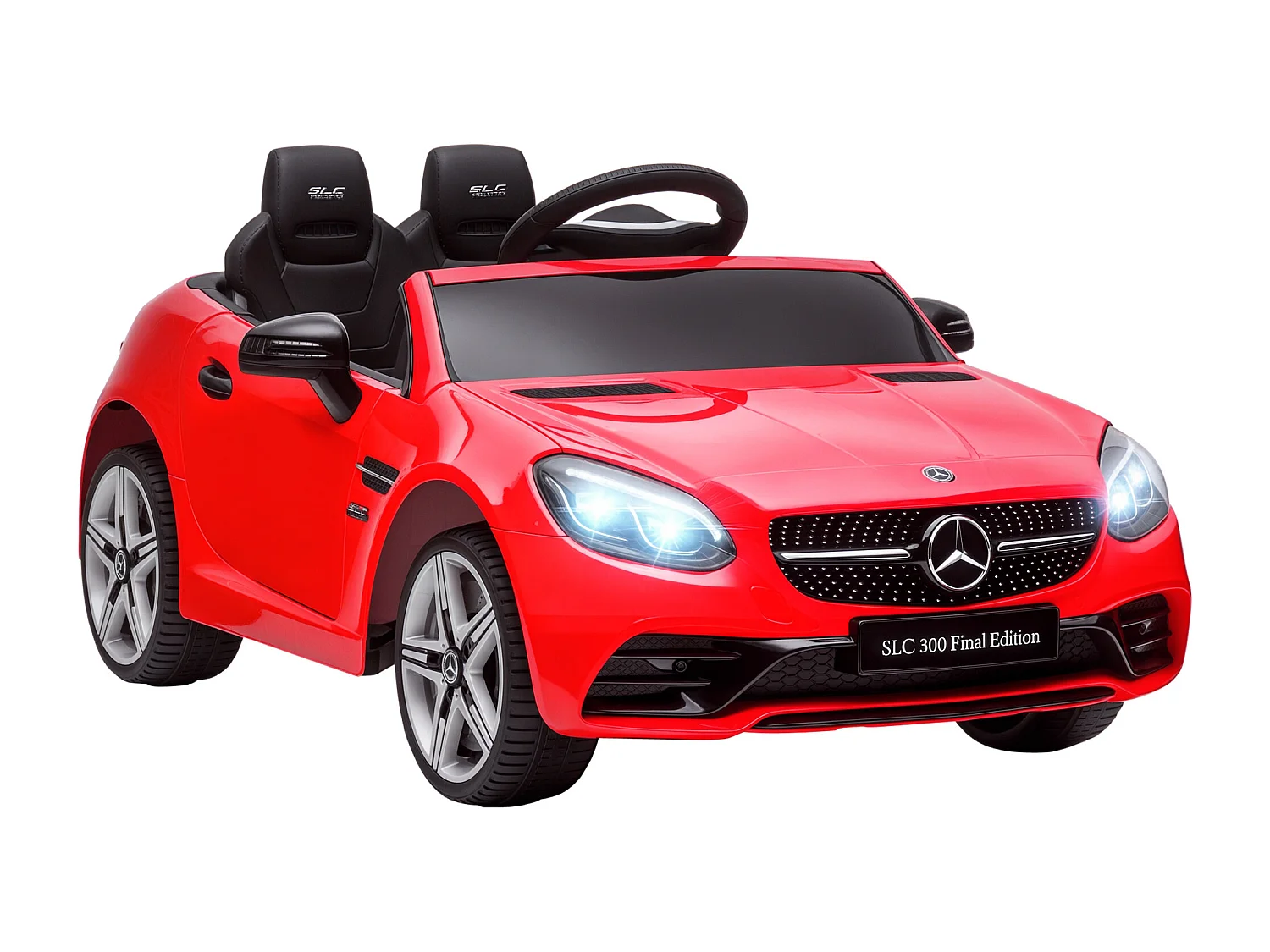 Macchina elettrica per bambini mercedes slc 300 con telecomando rosso