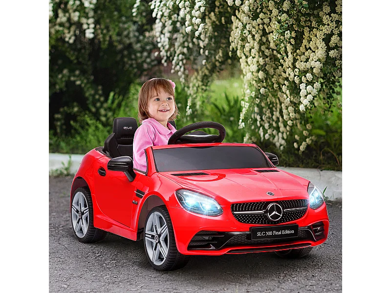 Macchina elettrica per bambini mercedes slc 300 con telecomando rosso