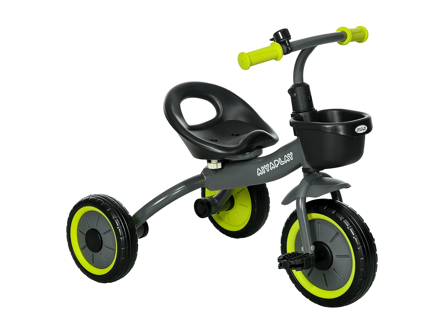 Triciclo per bimbi 2-5 anni regolabile con campanello nero