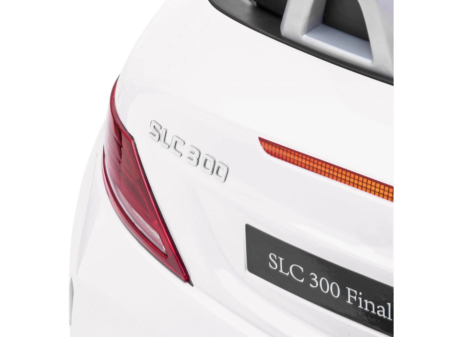 Macchina elettrica per bambini mercedes slc 300 con telecomando bianco